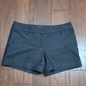 Express Editor Black Dressy Denim Shorts with Shine Finish size 6